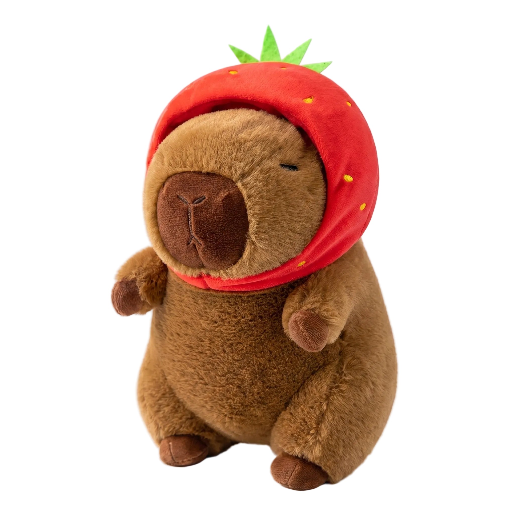 Strawberry Hat Capybara Plushie